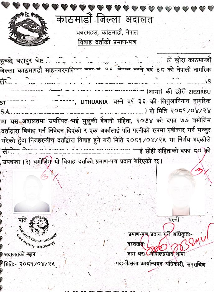 Marriage Registration in Nepal